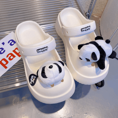 春夏 レディース スリッパ 室内履 サンダル アウトドア ビーチサンダル サボサンダル ぬいぐるみ パンダ