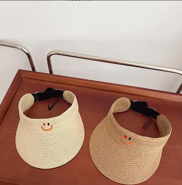 「2024」子供用★帽子★麦わら帽子★キッズ★折り畳み可能★男女兼用★キャップ★笑顔★2色