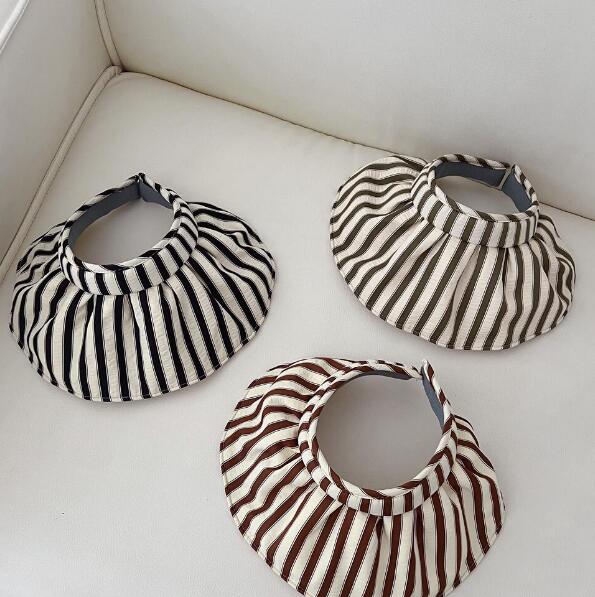 「2024」子供用★帽子★キャップ★キッズ★ハット★ストライプ★可愛い★3色