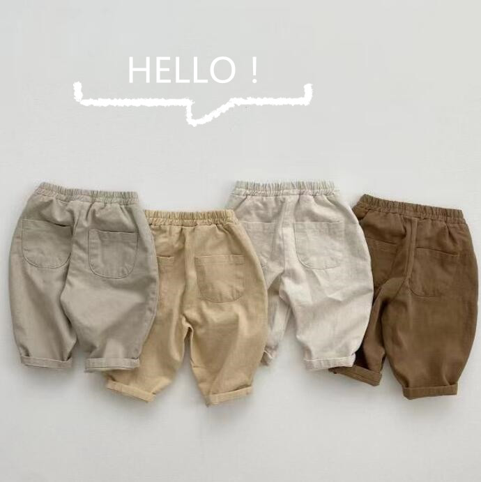 「2024」子供服★ボトムス★ズボン★ベビー★男女兼用★無地★4色★73-100CM