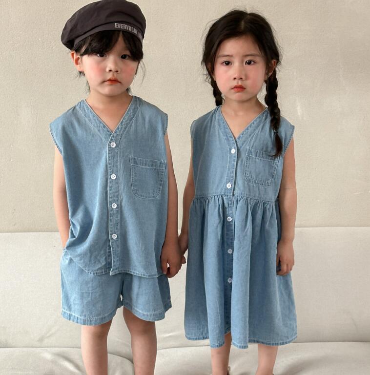 2024★春夏新作★韓国風子供服★ワンピース★トップス+ズボン★2色80-150CM