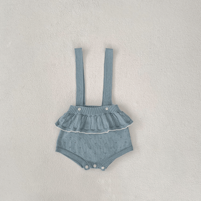 春夏新作 ガールズ 連体パンツ 韓国風子供服 0-3歳 サロペット フリル スカート付ロンパース 66-100