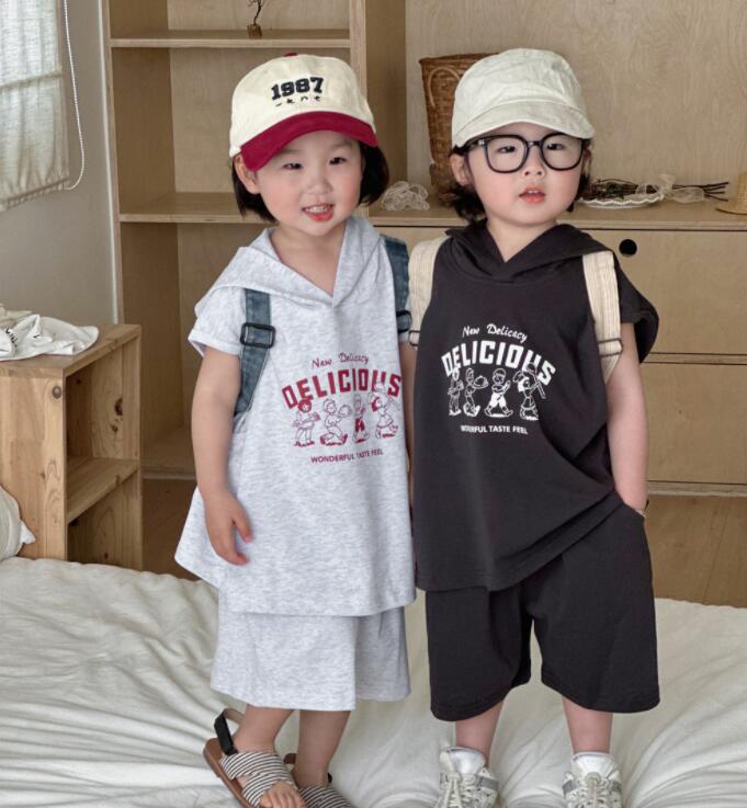 2024夏新品★子供服　トップス+ズボン　セット★90-140cm★2色