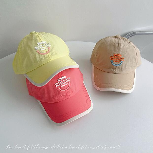 「2024」子供用★帽子★キャップ★キッズ★男女兼用★速乾★笑顔★野球帽★7色