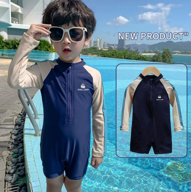 子供服★連体服★水泳★水着★キッズ男の子★砂浜★長袖★2色★M-3XL