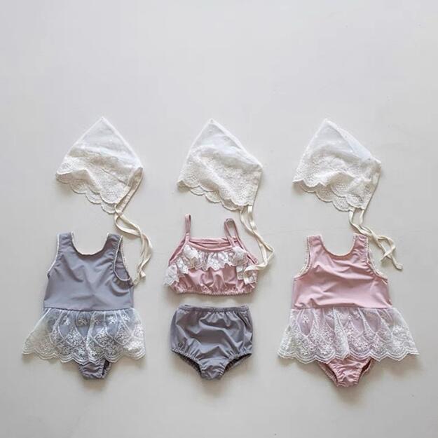 「2024」子供服★水着★韓国風子供服★砂浜★キッズ女の子★3色★80-120CM