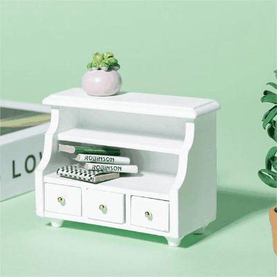 ミニチュア 1:12dollhouse ドールハウス用家具 フィギュア ぬい撮 ドール撮影 サイドキャビネット本棚収納