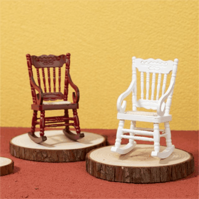 ミニチュア ドールハウス用家具 フィギュア ぬい撮 1:12dollhouse ドール撮影 ロッキングチェア 揺り椅子