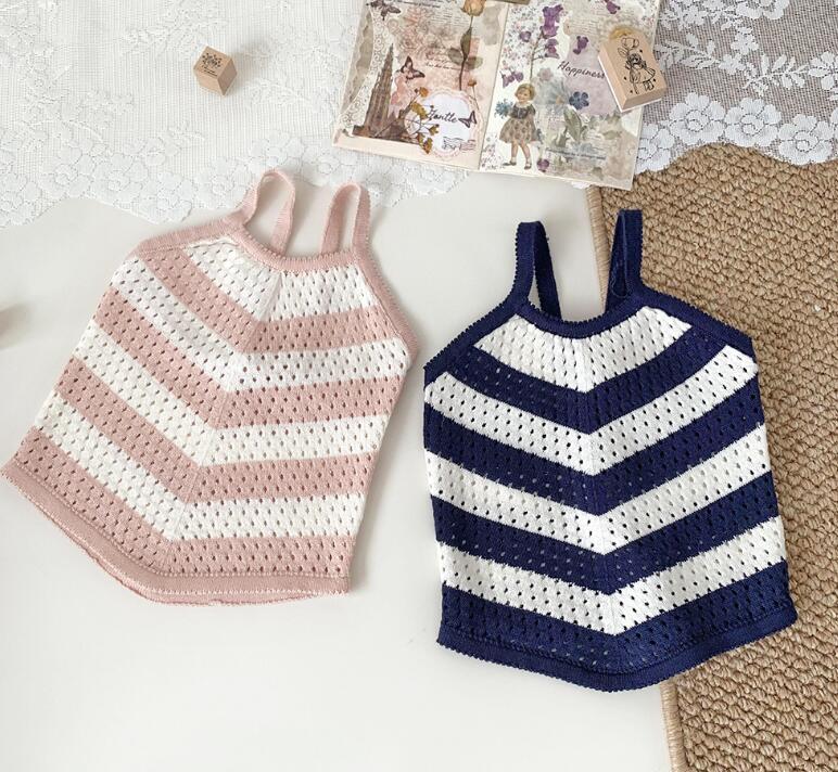 2024夏新作Cu★子供服　ニットトップス★73-110cm★2色