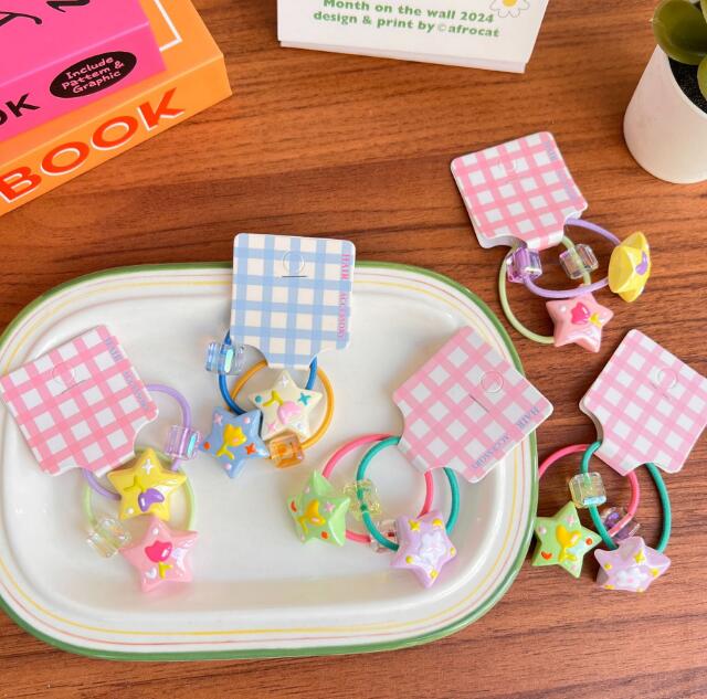 髪飾り★まとめ髪用★ヘアアクセサリー★子供用★ヘアゴム★可愛い★2枚入り