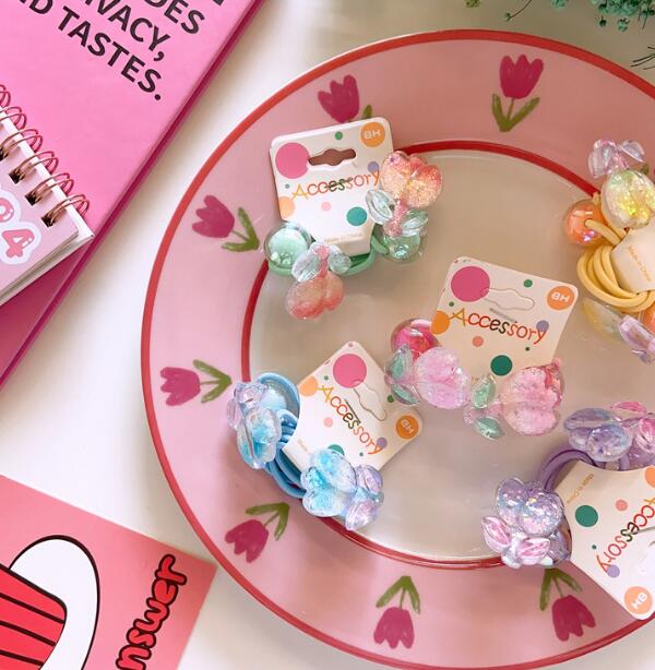 髪飾り★まとめ髪用★ヘアアクセサリー★子供用★ヘアゴム★可愛い★2枚入り