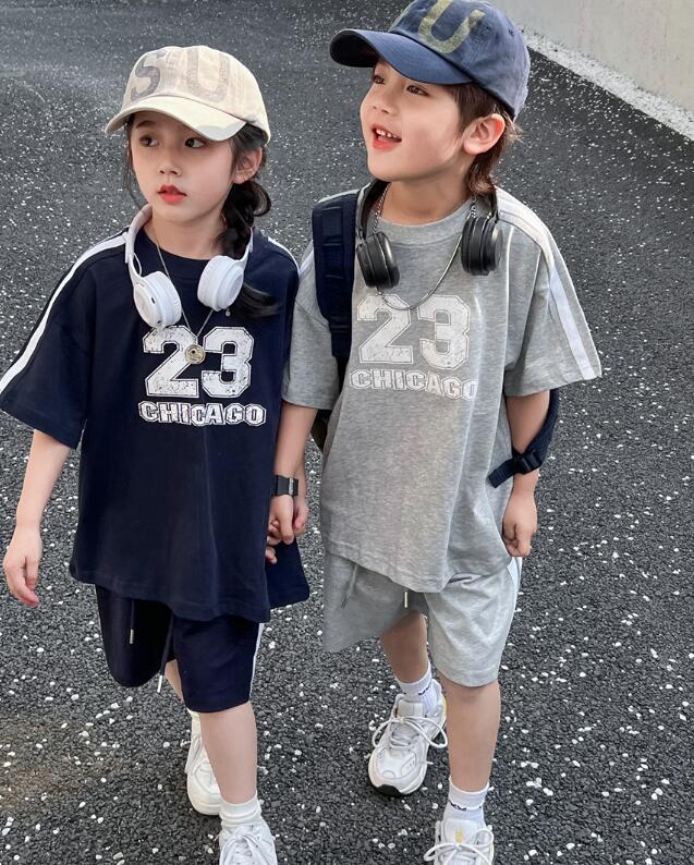 2024夏新品★子供服　トップス+ズボン　セット★90-160cm★2色