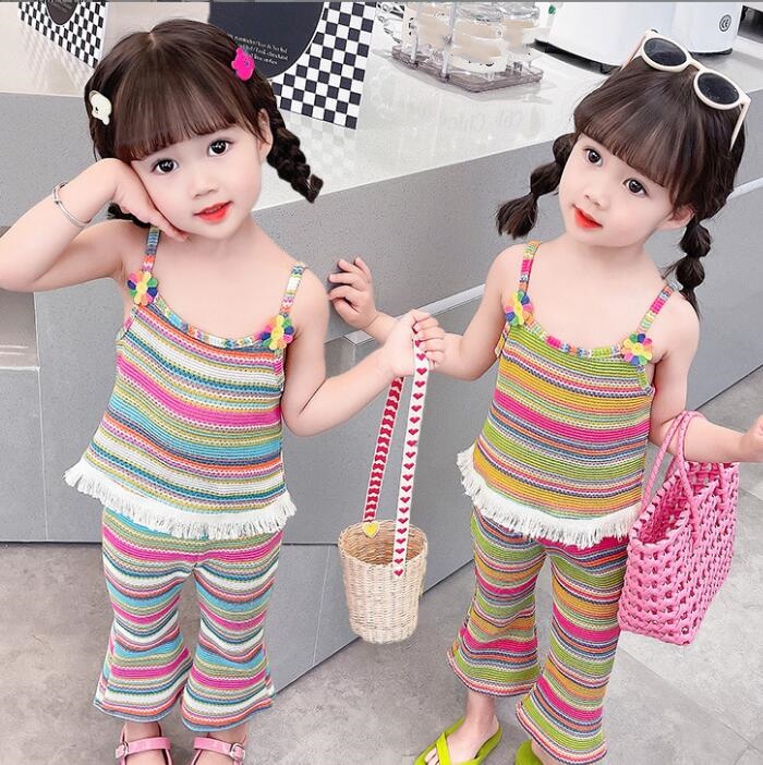 2024★夏新作★韓国風子供服★トップス+ズボン★2色90-140CM