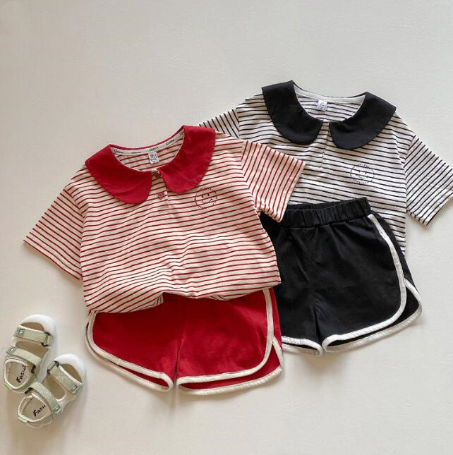 「2024」子供服★トップス+ズボン★セットアップ★韓国風子供服★2色★90-130CM