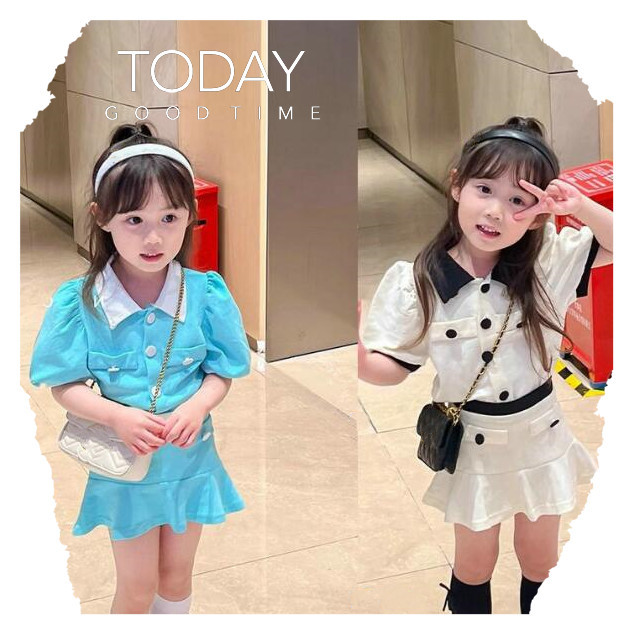 「2024」子供服★トップス+スカート★セットアップ★キッズ女の子★2色★7-15#