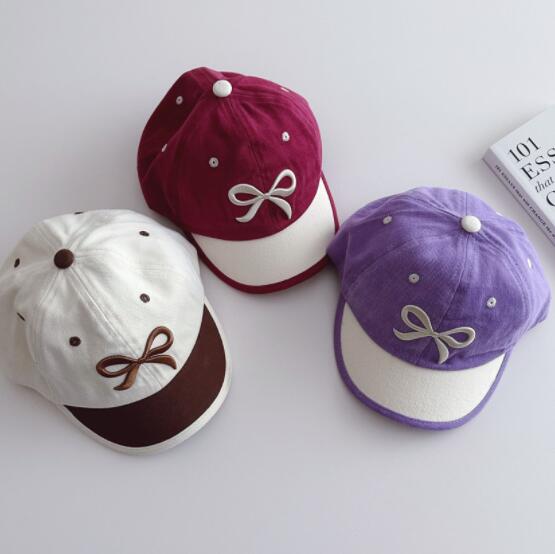 「2024」子供用★帽子★キャップ★キッズ★野球帽★蝶結び★5色