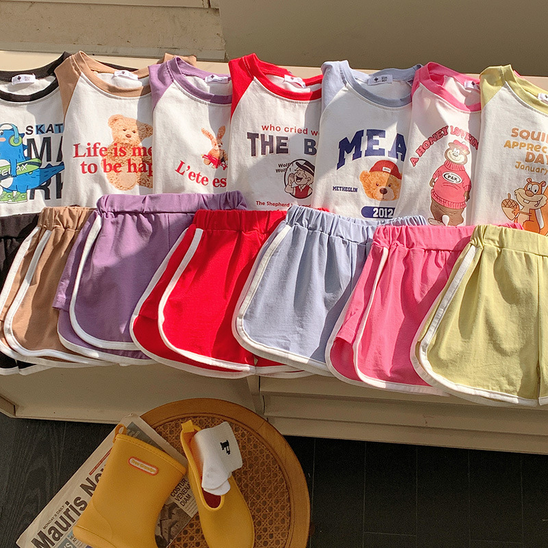 2024★夏新作★韓国風子供服★トップス+ズボン★7色90-140CM