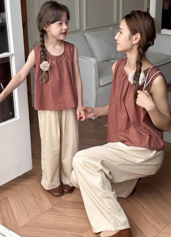 2024新品★子供服&親子服　上下セット★100-150cm/SM★