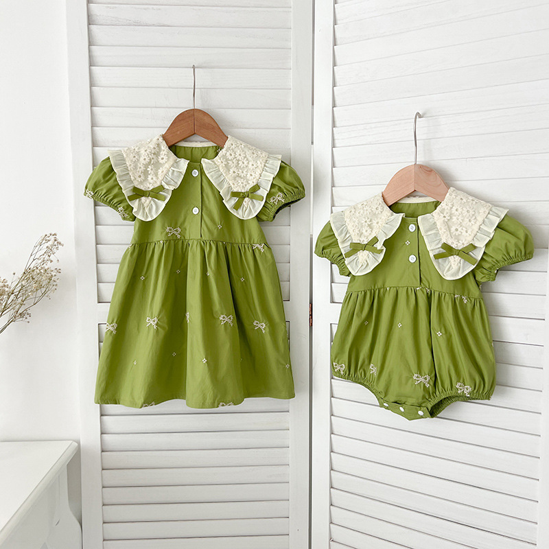 「2024」子供服★ロンパース★ワンピース★韓国風子供服★ベビー★2色★66-90CM/90-130CM