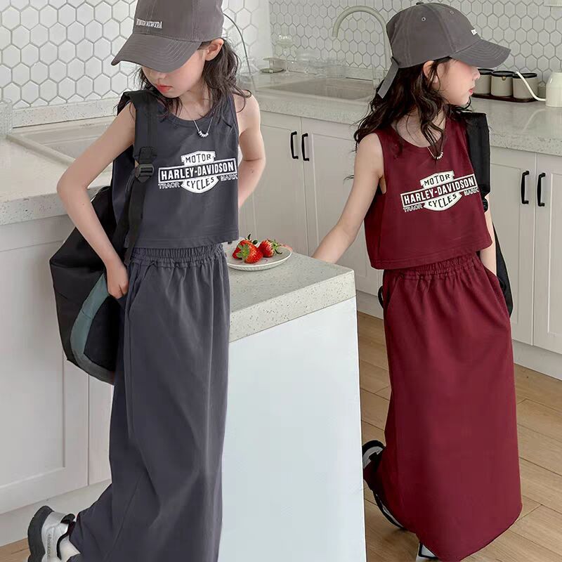 2024★夏新作★韓国風子供服★トップス+スカート★3色120-170