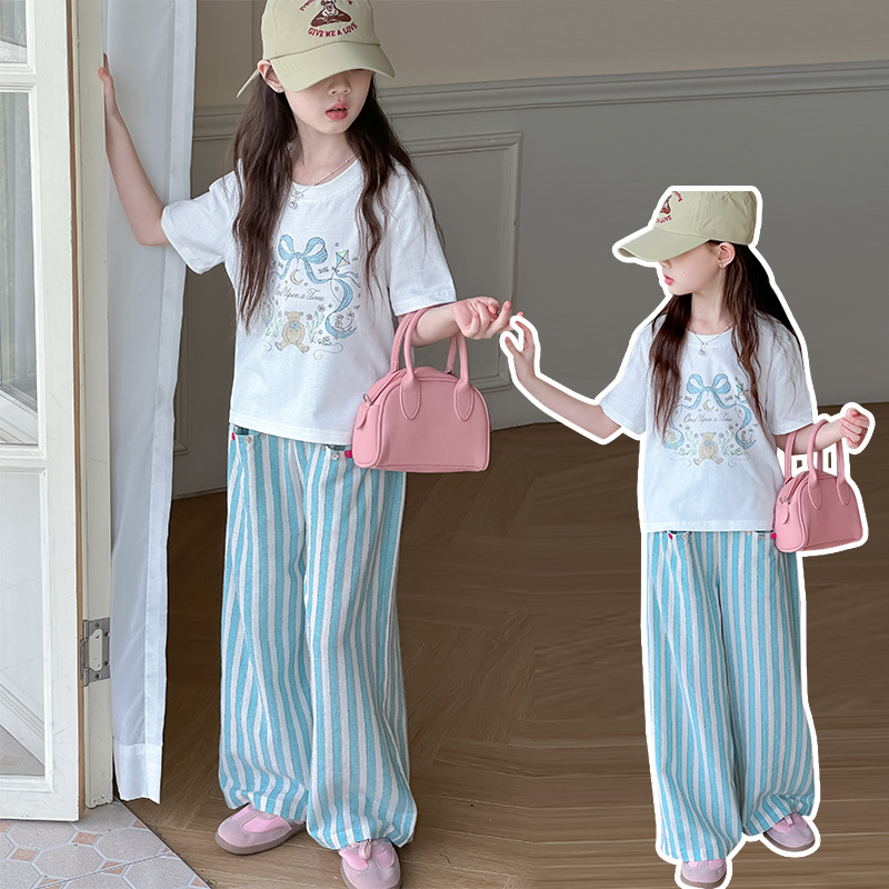 2024★夏新作★韓国風ベビー服★トップス★ズボン★120cm〜170cm 2色