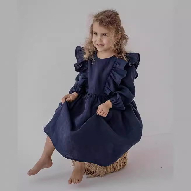 2024秋新品DB★子供服　ワンピース★90cm〜140cm 2色