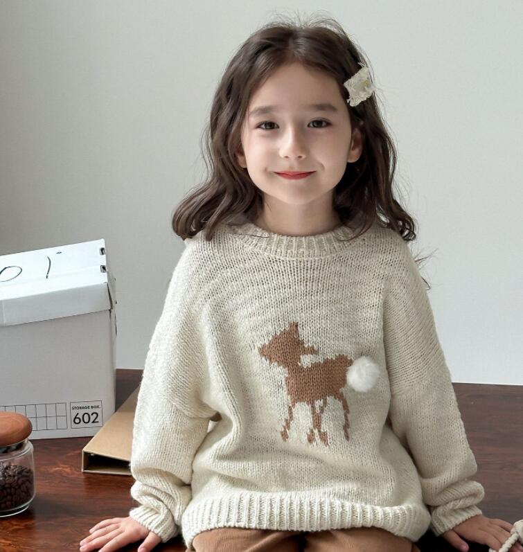 「2024」子供服★トップス★ニット★セーター★韓国風子供服★2色90cm〜140cm