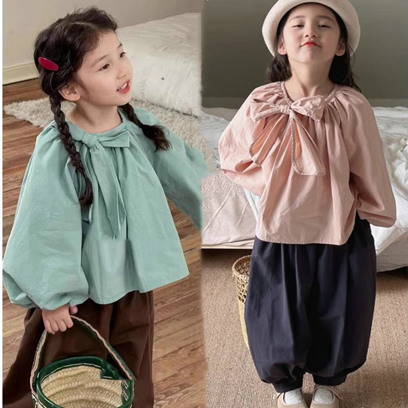 「2024」子供服★トップス+ズボン★セットアップ★韓国風子供服★2色7#〜15#