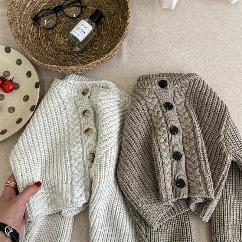 「2024」子供服★トップス★ニット★セーター★韓国風子供服★2色80cm〜130cm