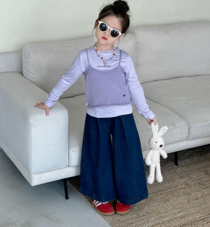 2024秋新★子供服　トップス&キャミソール&ズボン分けて販売★90-140cm★