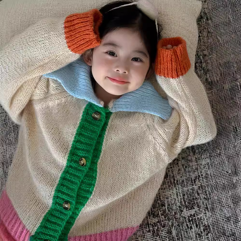 「2024」子供服★トップス★ニット★セーター★韓国風子供服★90cm〜150cm