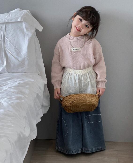 2024秋新作XQW★子供服　エプロンスカート&ズボン&セーター★90cm〜140cm