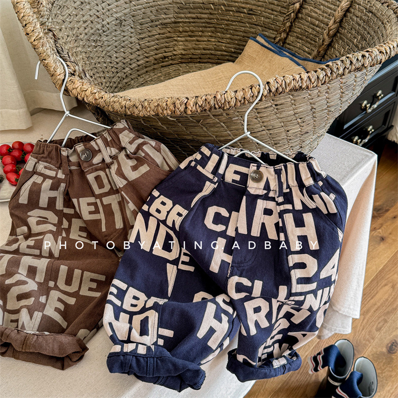 2024★春秋新作★韓国風子供服★ズボン★80cm〜130cm 2色