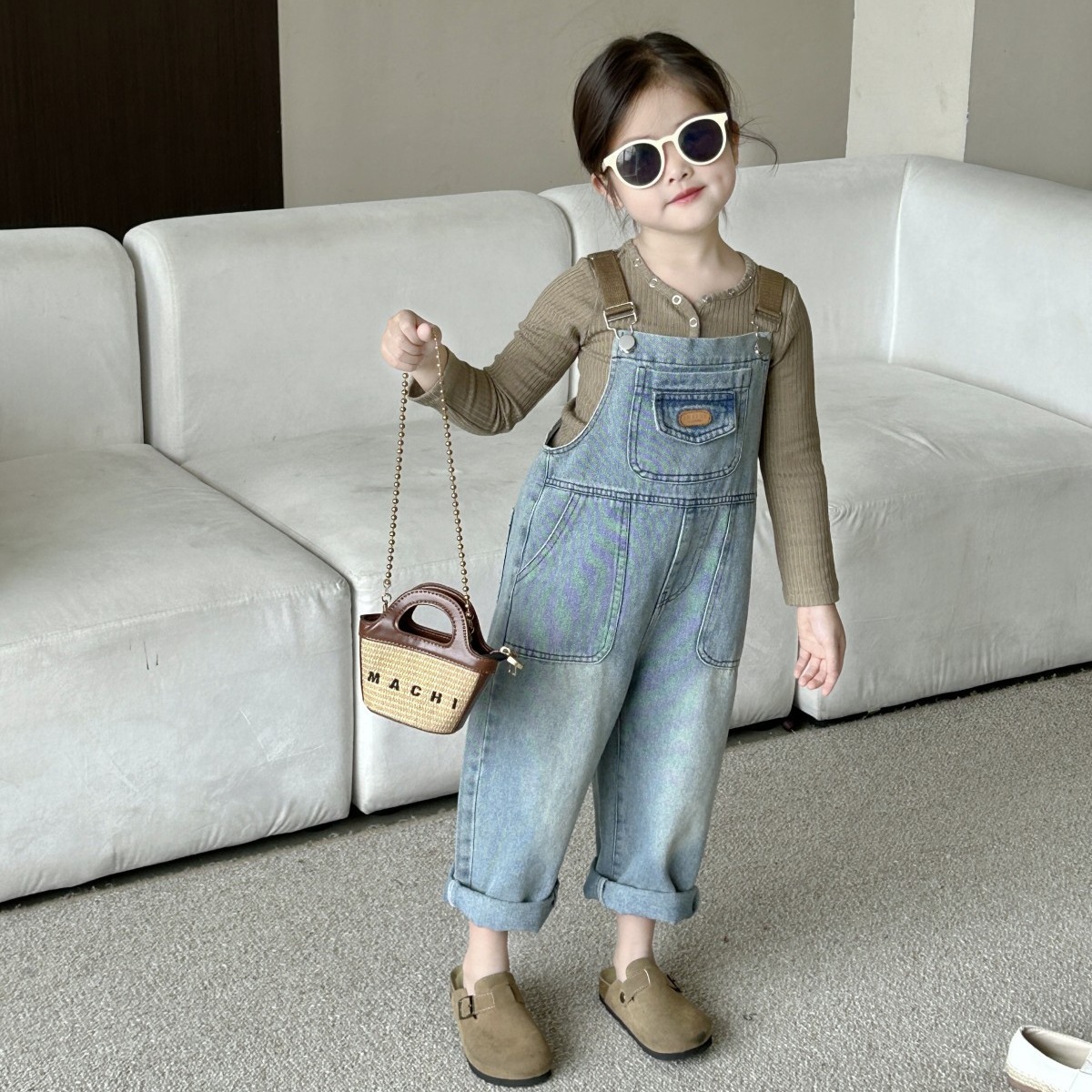 「2024」子供服★トップス★サロペット★韓国風子供服★2色90cm〜140cm