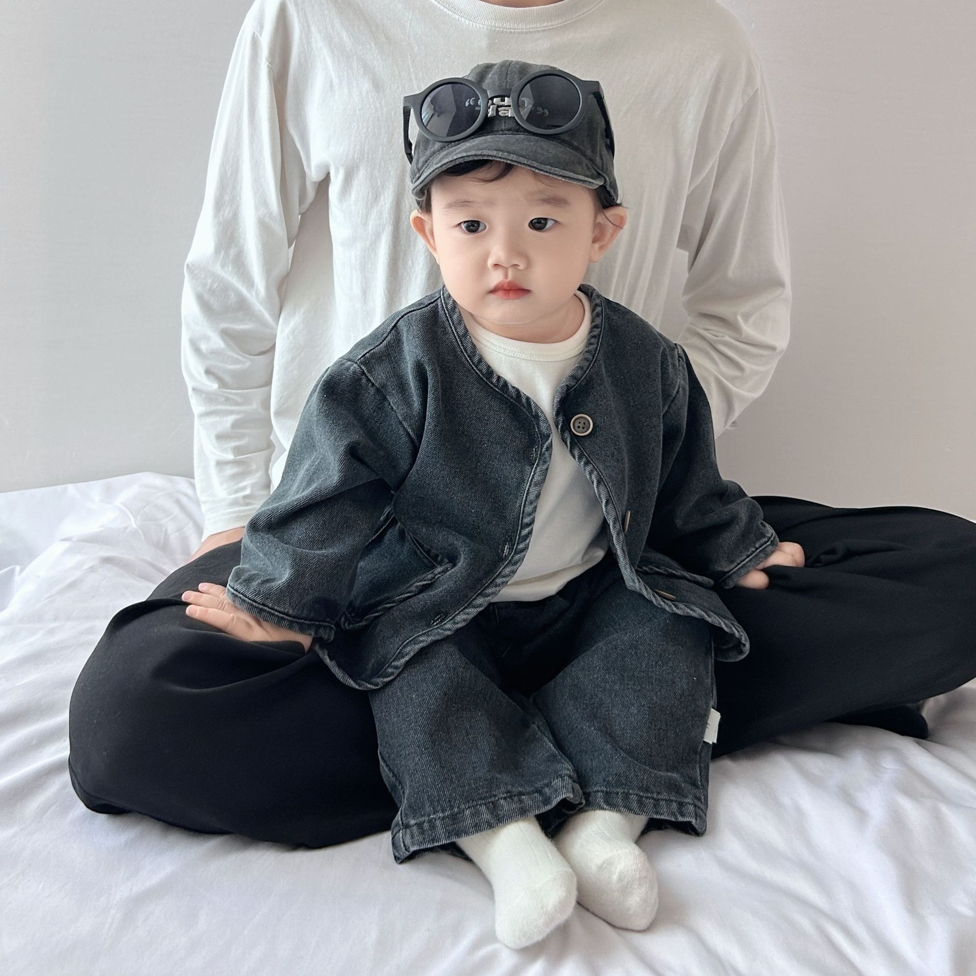 「2024」子供服★トップス+ズボン★デニムセットアップ★韓国風子供服★73cm〜110cm