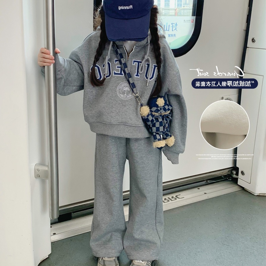 2024新品★子供服　トップス+ズボン　厚手セットアップ★タグ7〜15