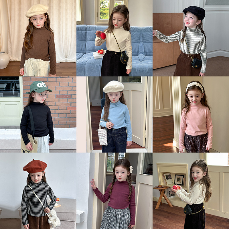 「2024」子供服★トップス★インナーシャツ★韓国風子供服★8色90cm〜150cm