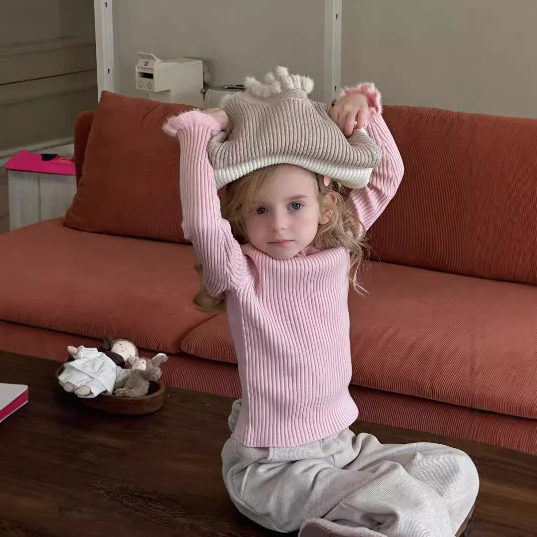 「2024」子供服★トップス★ニット★セーター★韓国風子供服★3色90cm〜140cm