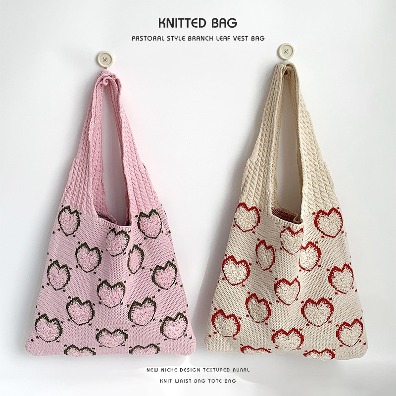 「2024」バッグ★ショルダーバッグ★ニットバッグ★レディース★大容量 ★4色