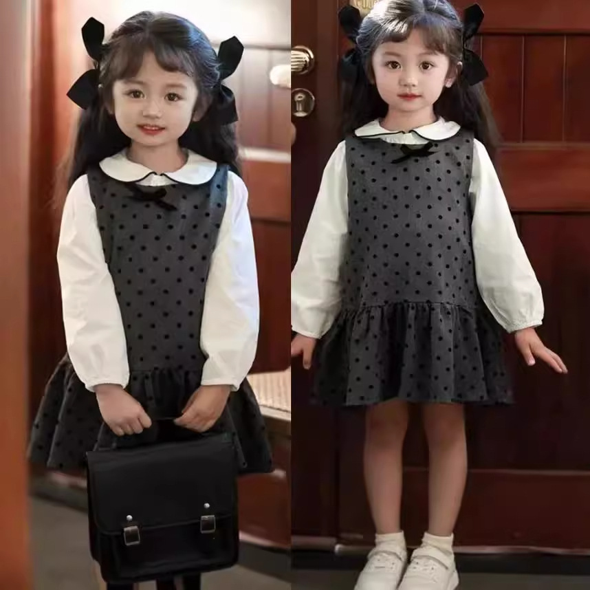 「2024」子供服★シャツ+ワンピース★セットアップ★韓国風子供服★7#〜17#