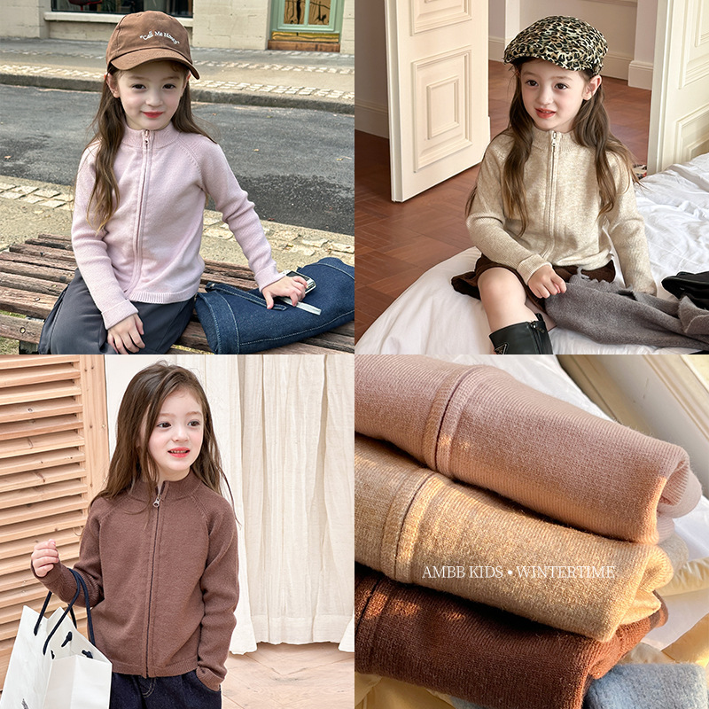 「2024」子供服★トップス★ニット★セーター★韓国風子供服★3色90cm〜150cm