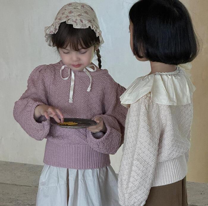 「2024」子供服★トップス★ニット★セーター★韓国風子供服★2色90cm〜140cm