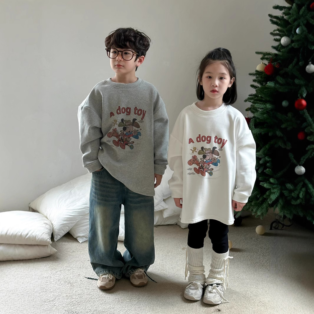 2024秋冬新品★子供服　トップス　裏起毛★90cm〜150cm 2色