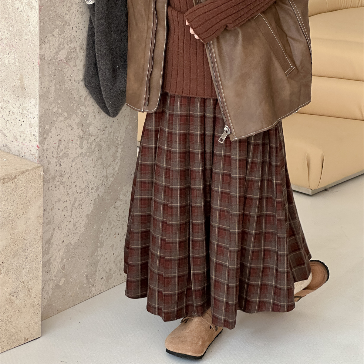 2024秋冬新品★子供服　格子スカート★100cm〜160cm