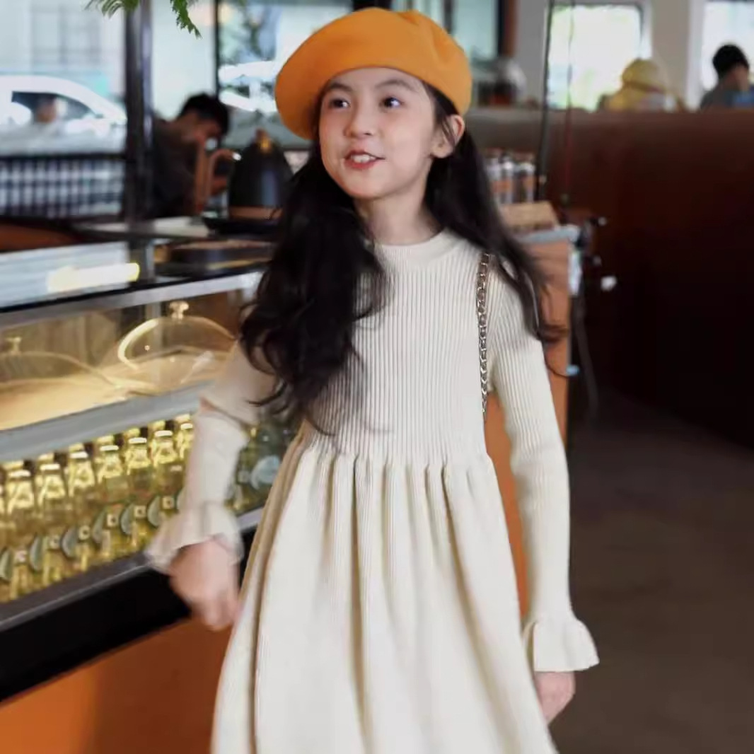 2024★秋冬新作★韓国風子供服★ワンピース★90cm〜140cm 4色