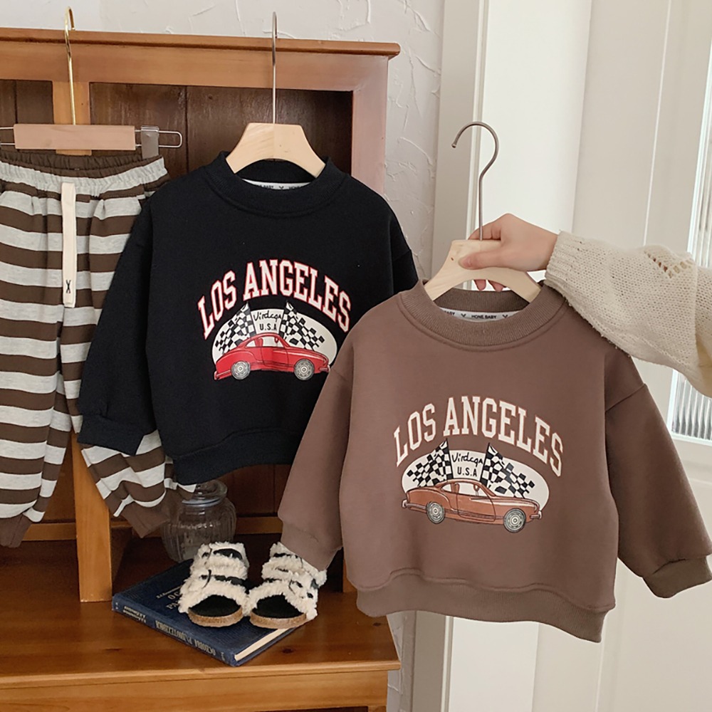 2024★秋冬新作★韓国風子供服★トレーナー★裏起毛★90cm〜140cm 2色