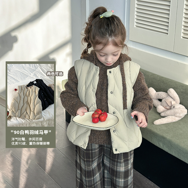 2024冬新入荷A★子供服 　ベストコート★90cm〜160cm 2色