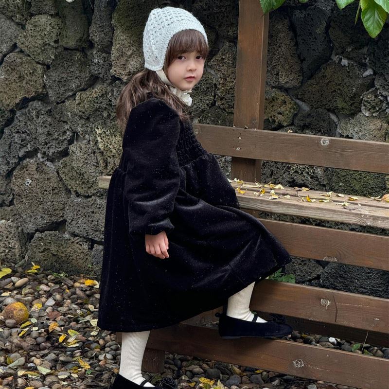 2024冬新品CL★子供服　ワンピース  裏起毛★90cm〜140cm 2色