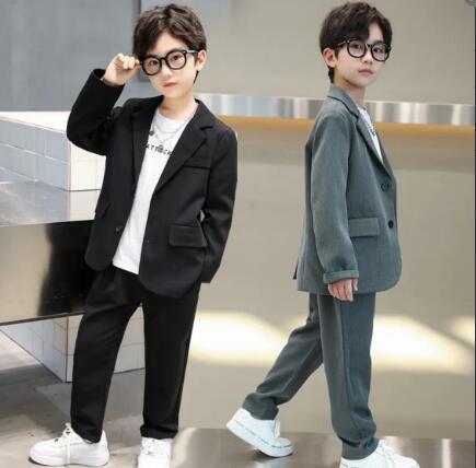 2024新品★子供服　コート+ズボン　スーツセット★110cm〜170cm 2色