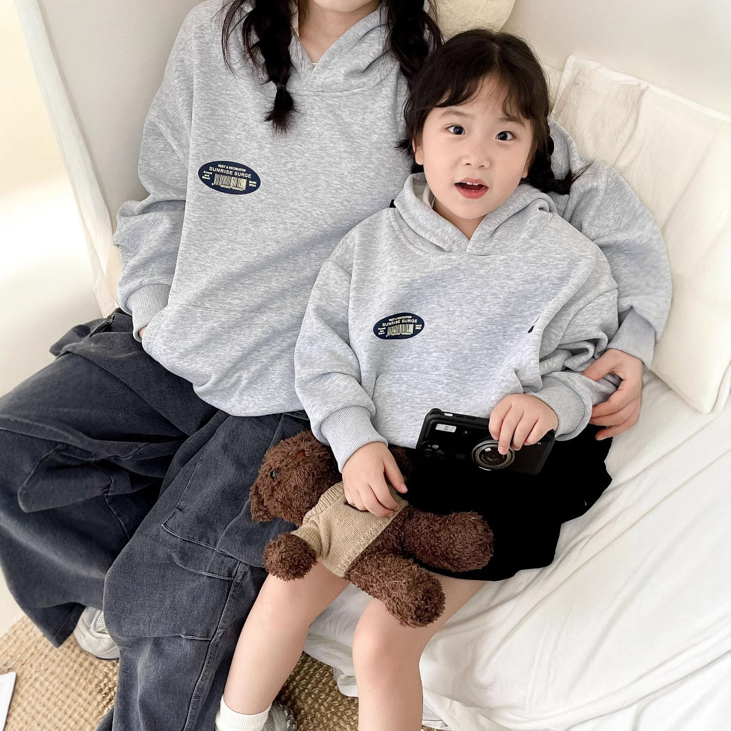 2025新品★子供服&親子服　パーカー　裏起毛★90cm〜XL 2色